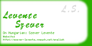 levente szever business card